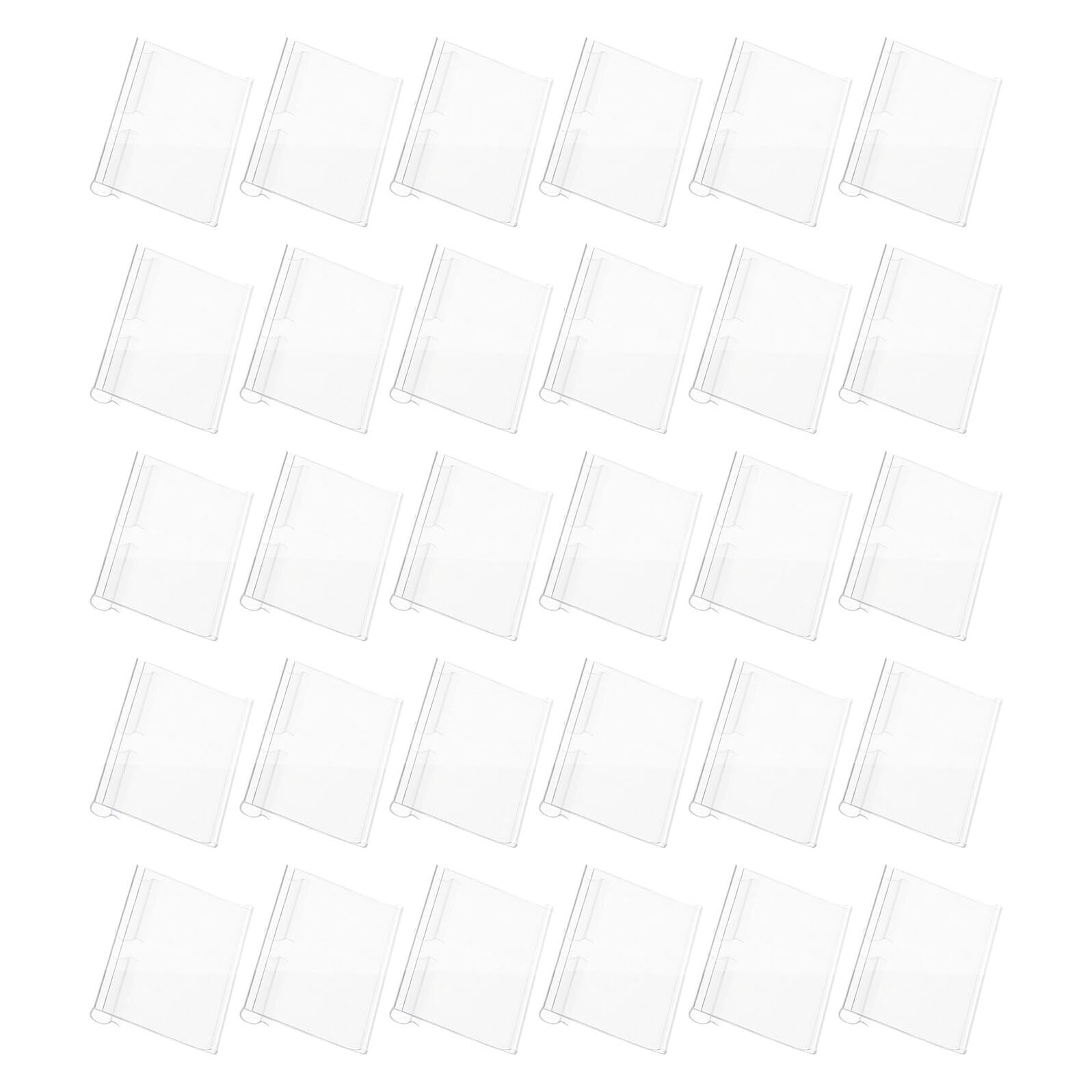Porta Etichette da Scaffale Trasparente 100 Pezzi in Pvc