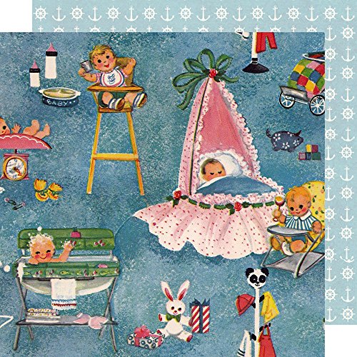 Paper Pack (16Sh 10"X10") Baby Newborn Flonz Vintage Paper For Scrapbooking And Craft #TOP5