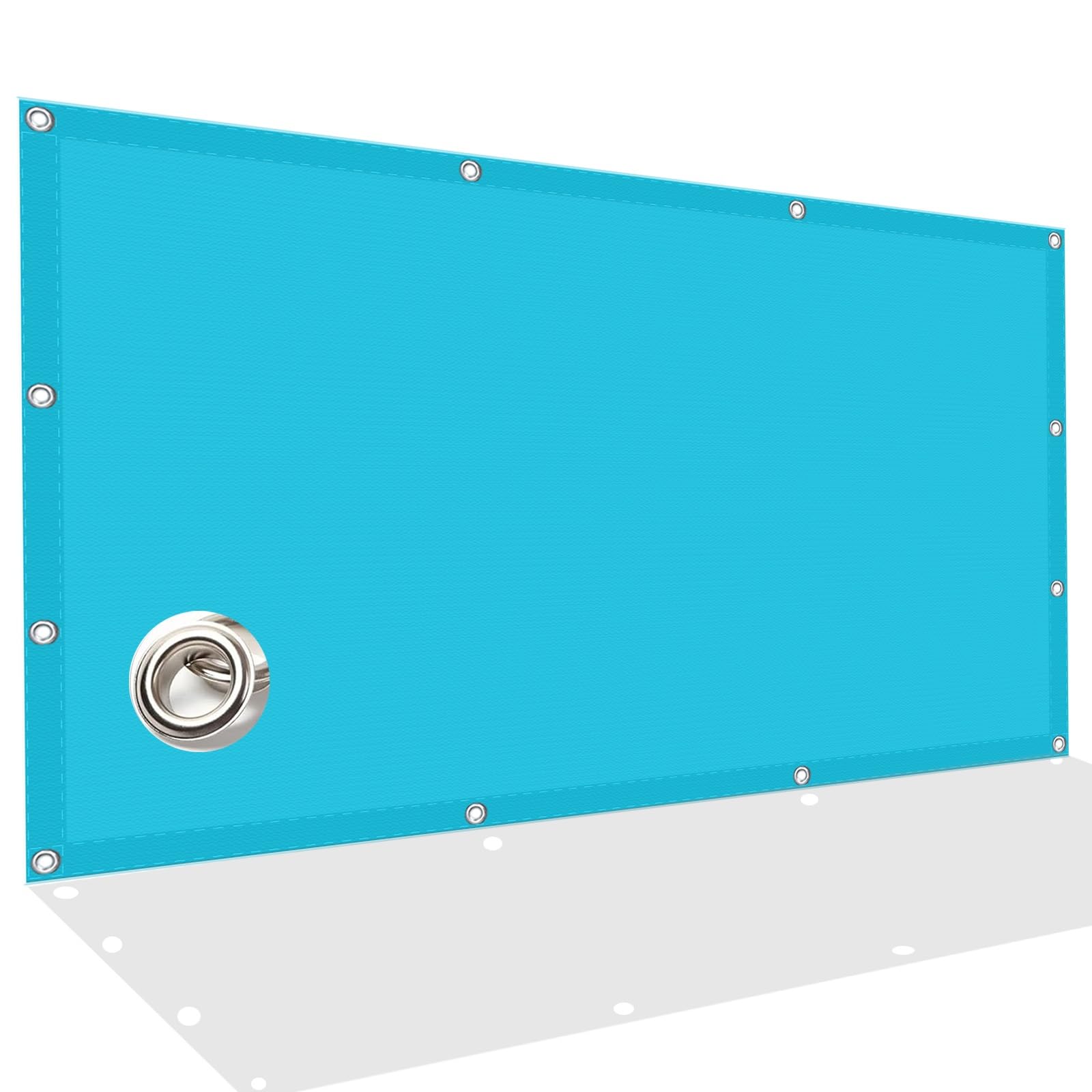 Filet d'ombrage étanche 2.5 x 2.5 m avec brise-vue et protection UV pour aménagement extérieur