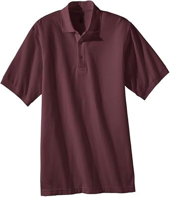 Edwards Garment Mens Big And Tall Soft Pique Polo Shirt_BURGUNDY_6XLT