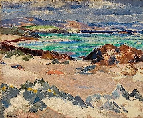 Peinture East Bay Iona par Cadell grand tableau de salon en toile