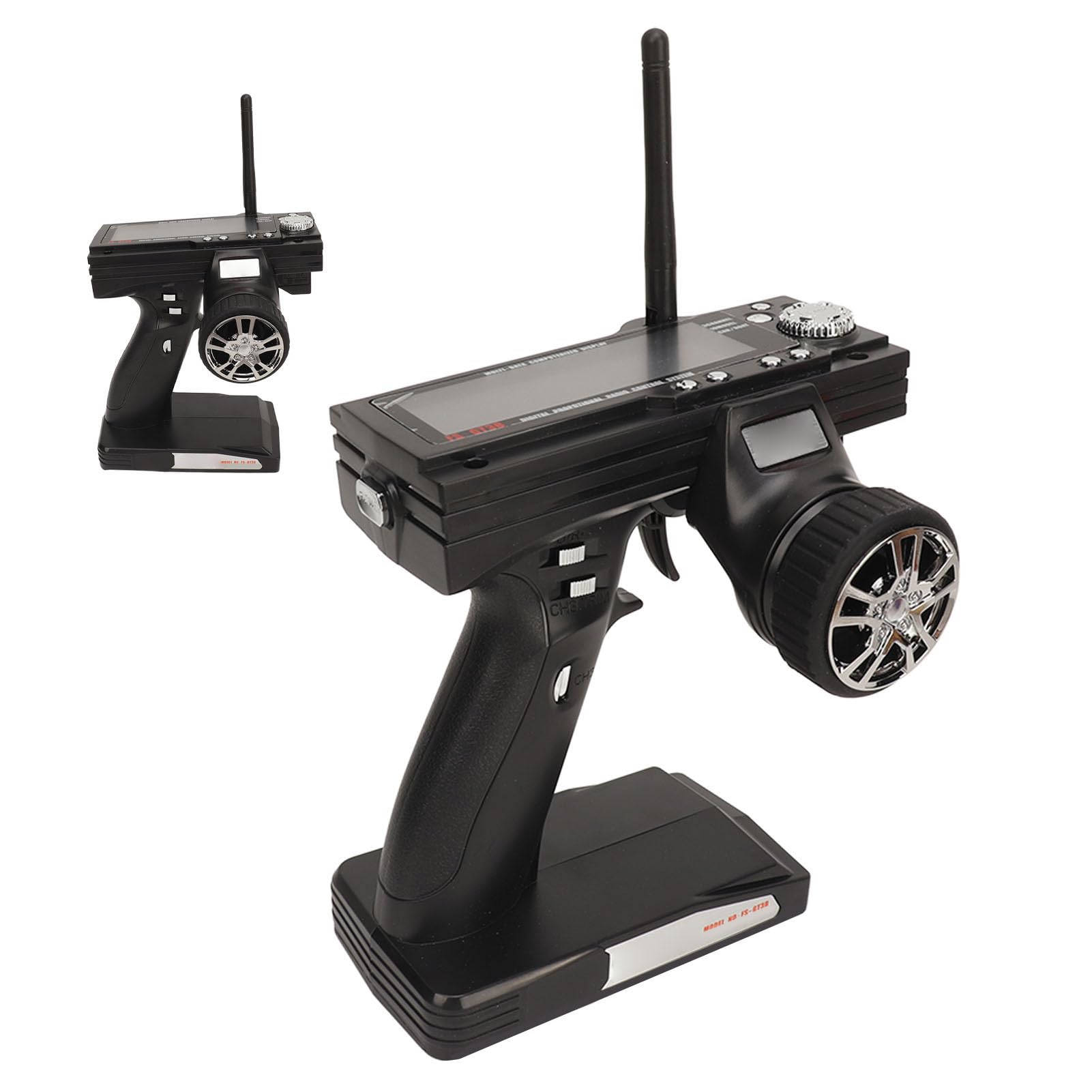 Haofy Receptor Transmisor RC de Alto Rendimiento de 3 Canales de 2,4 GHz para Pantalla LCD de Barco de Coche RC para Aficionados