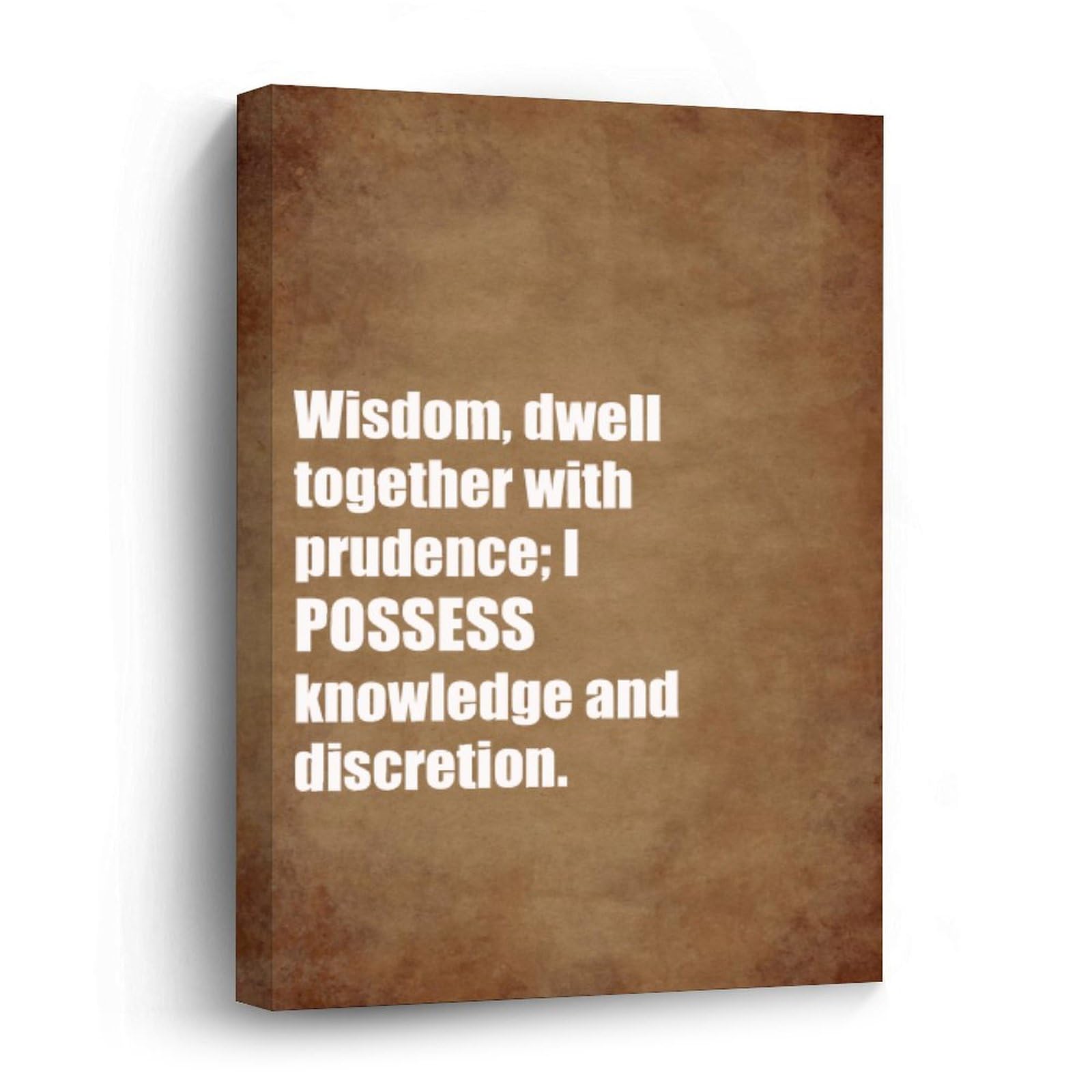 Wisdom, dwell Together with Prudence tableau moderne encadré haute définition