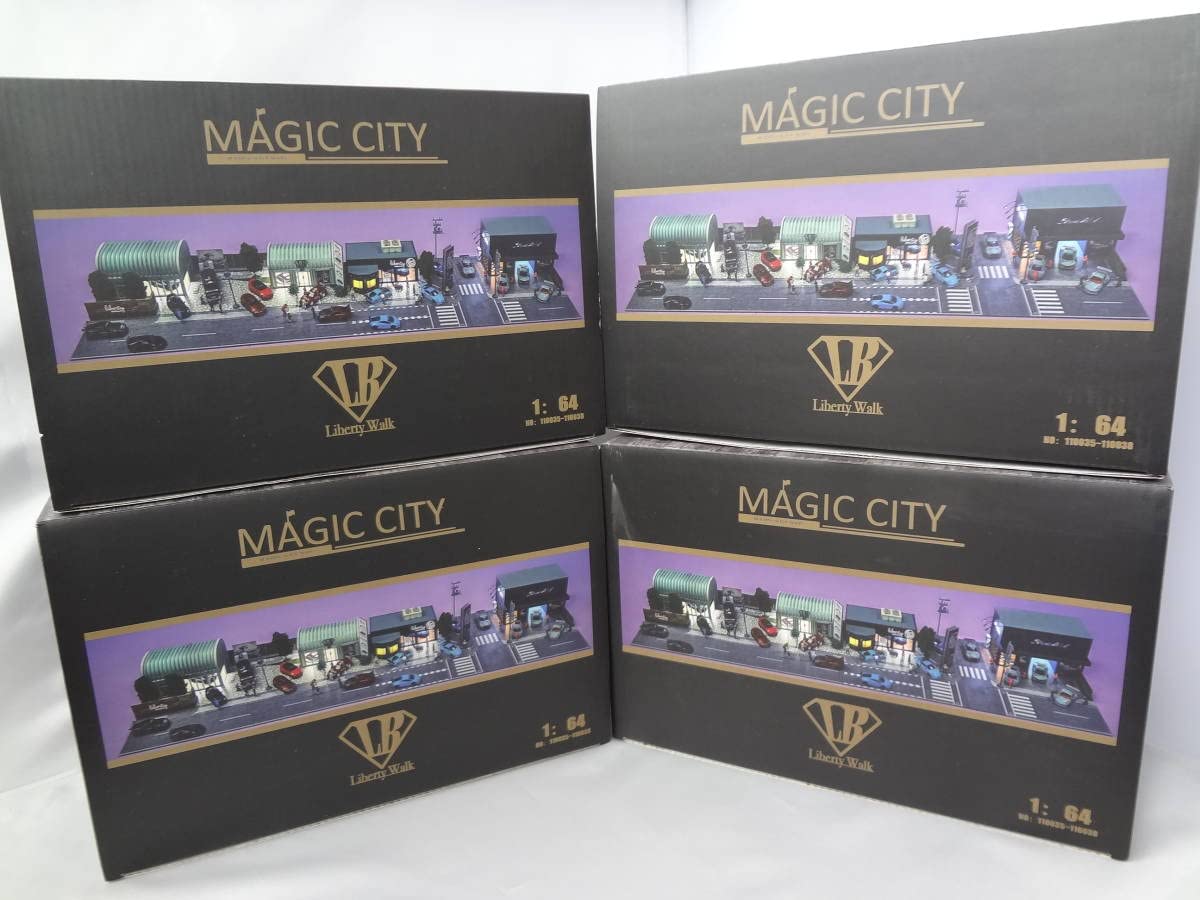 Amazon.co.jp: Liberty Walk LBWK 1/64 ジオラマ MAGIC CITY カフェ