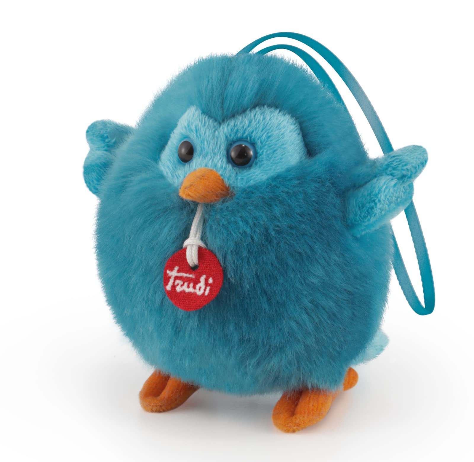 Trudi Blue Bird Charm - Small Hang On Plush Toy, Valentine's Day & Birthday Gift, 9x10x10cm Size XS, Trudi Charms, Model 29096