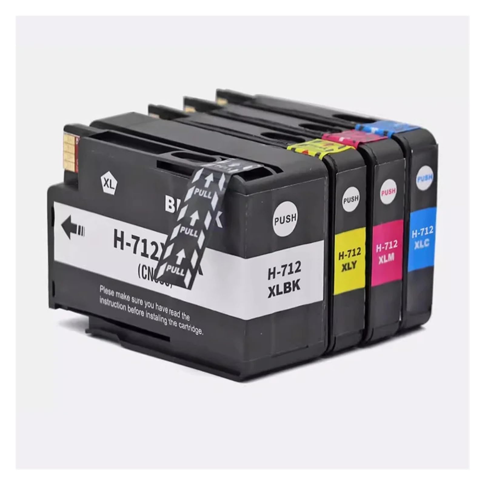 1/2/3/5 Juego de Cartuchos de Tinta 712XL, compatibles con HP | Impresora de inyección de tinta T210 T230 T250 T650, 3ED71A 3ED67A(2 set)