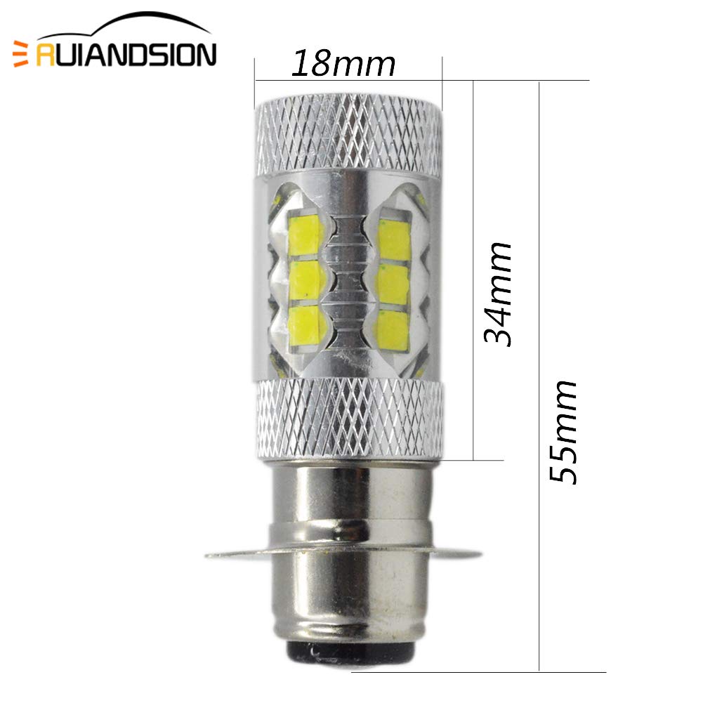 Ampoule LED Phare Moto H6M 12 LED - 6-24V - Blanc 6000K - Remplacement Facile - Neuf