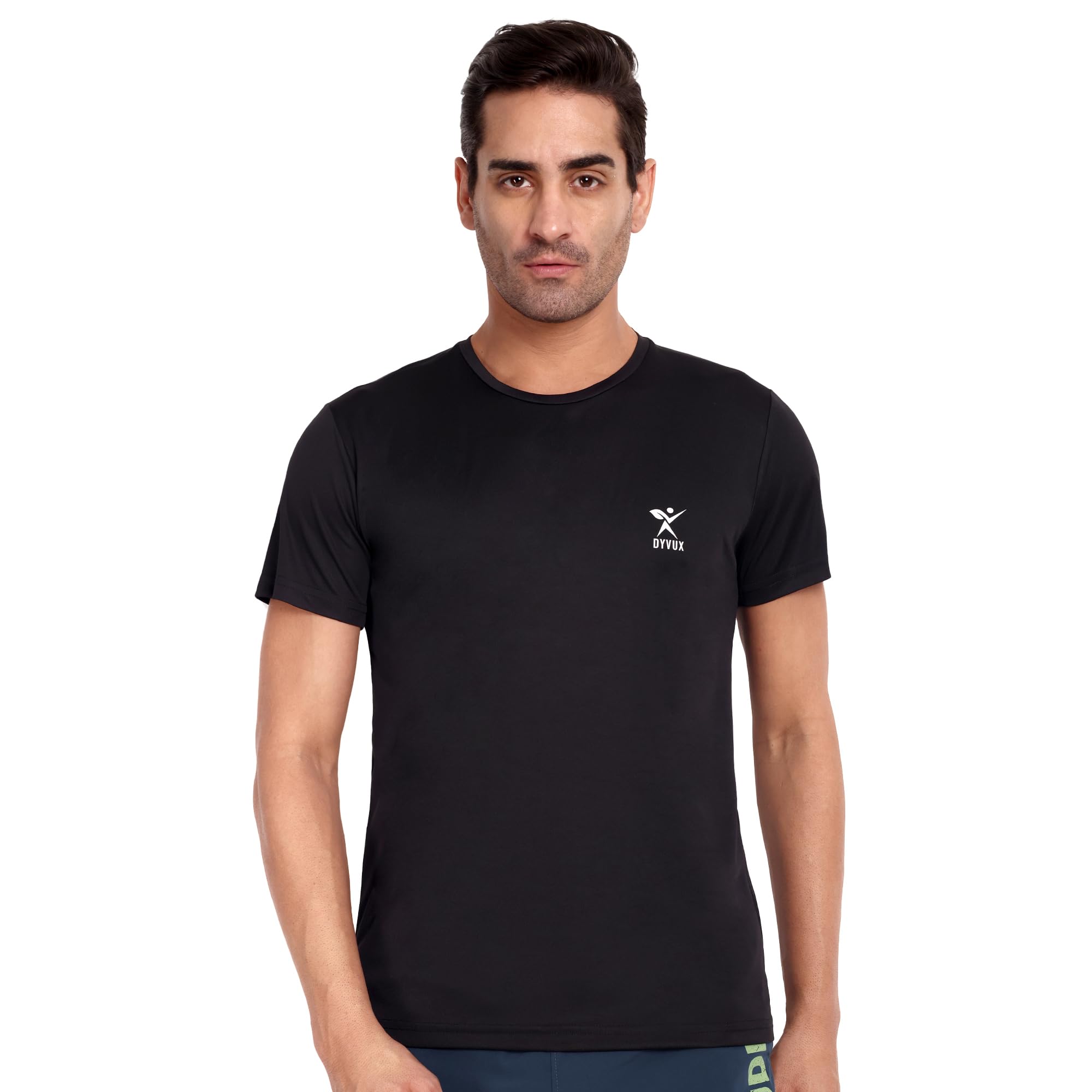 Dyvux Men's Sports T-Shirt - Dry Fit Gym Wear | Running, Football, Badminton Jersey | Polyester Nylon Workout Shirt - Multi Color-picture-38