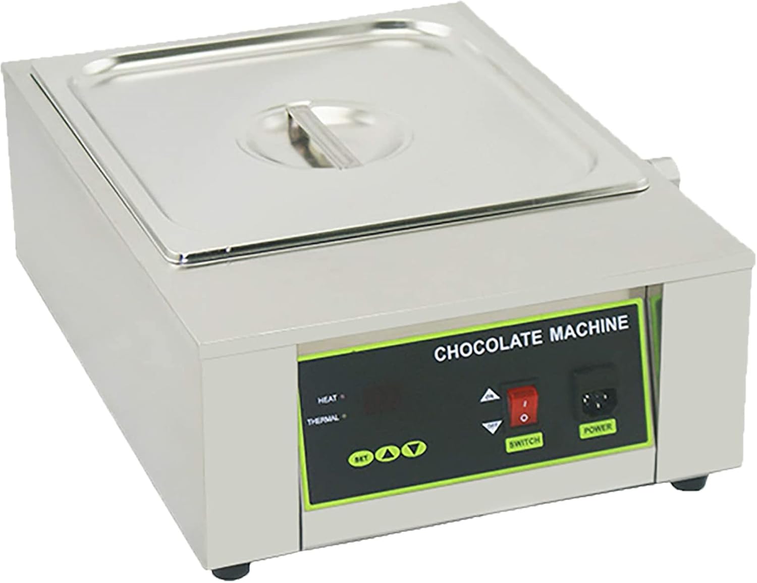 Chocolate Melting Pot, Electric Chocolate Melting Machine,Commercial Electric Chocolate Tempering Machine 0℃~95℃/0℉~194℉ Chocolate Melter,1grid