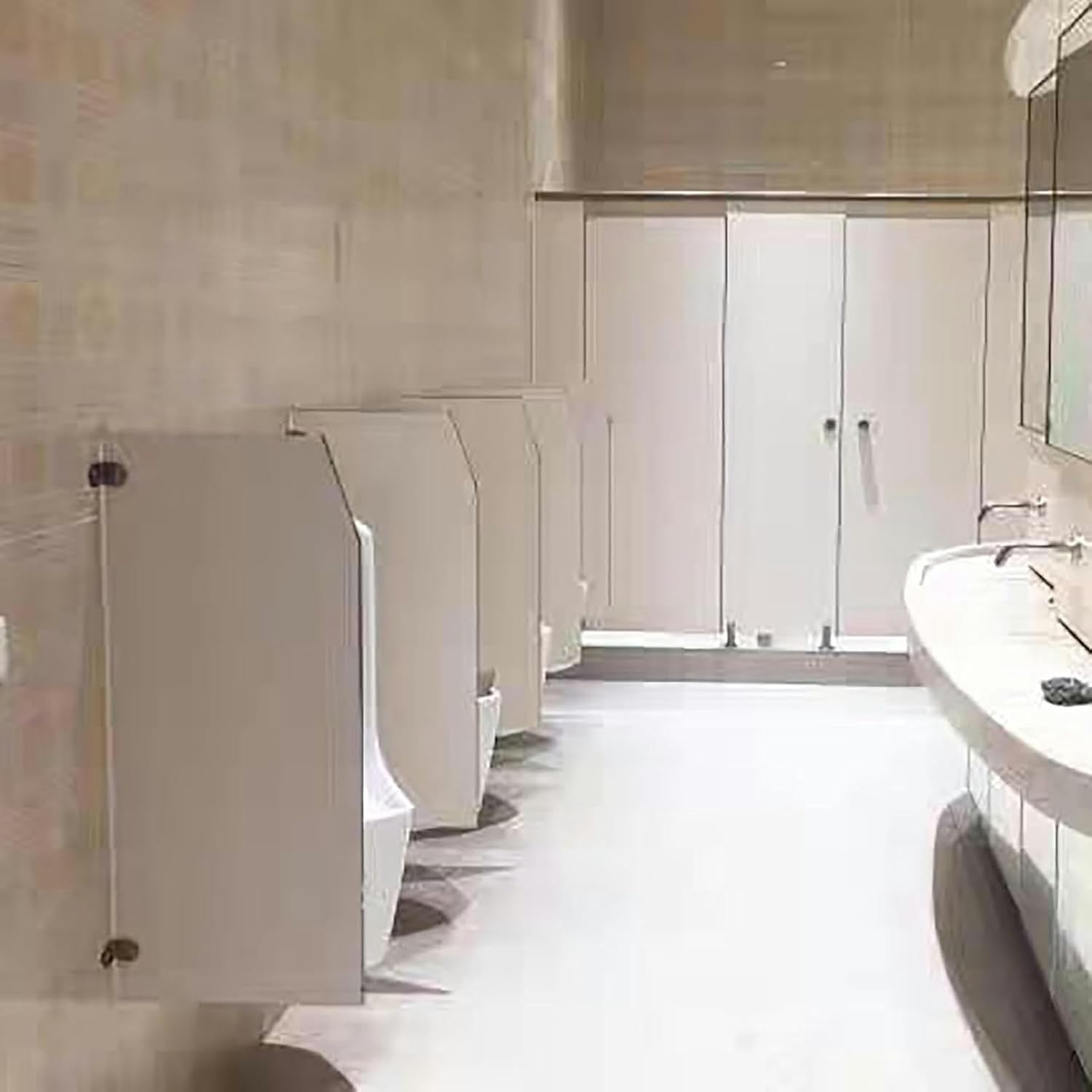 Wall-Mounted Men's Urinal Screen Toilet Partition, Commercial Public Toilets Urinal Screen Toilet Partition, for Schools, Shopping Malls, Public Places (Color : Black, Size : 2 pcs