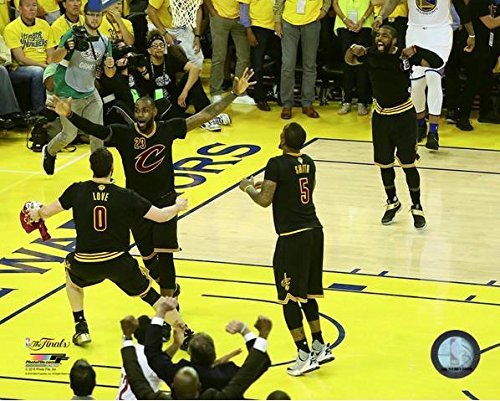 NBA Cleveland Cavaliers 2016 Finals Champions Team Celebration Photo (Size: 8