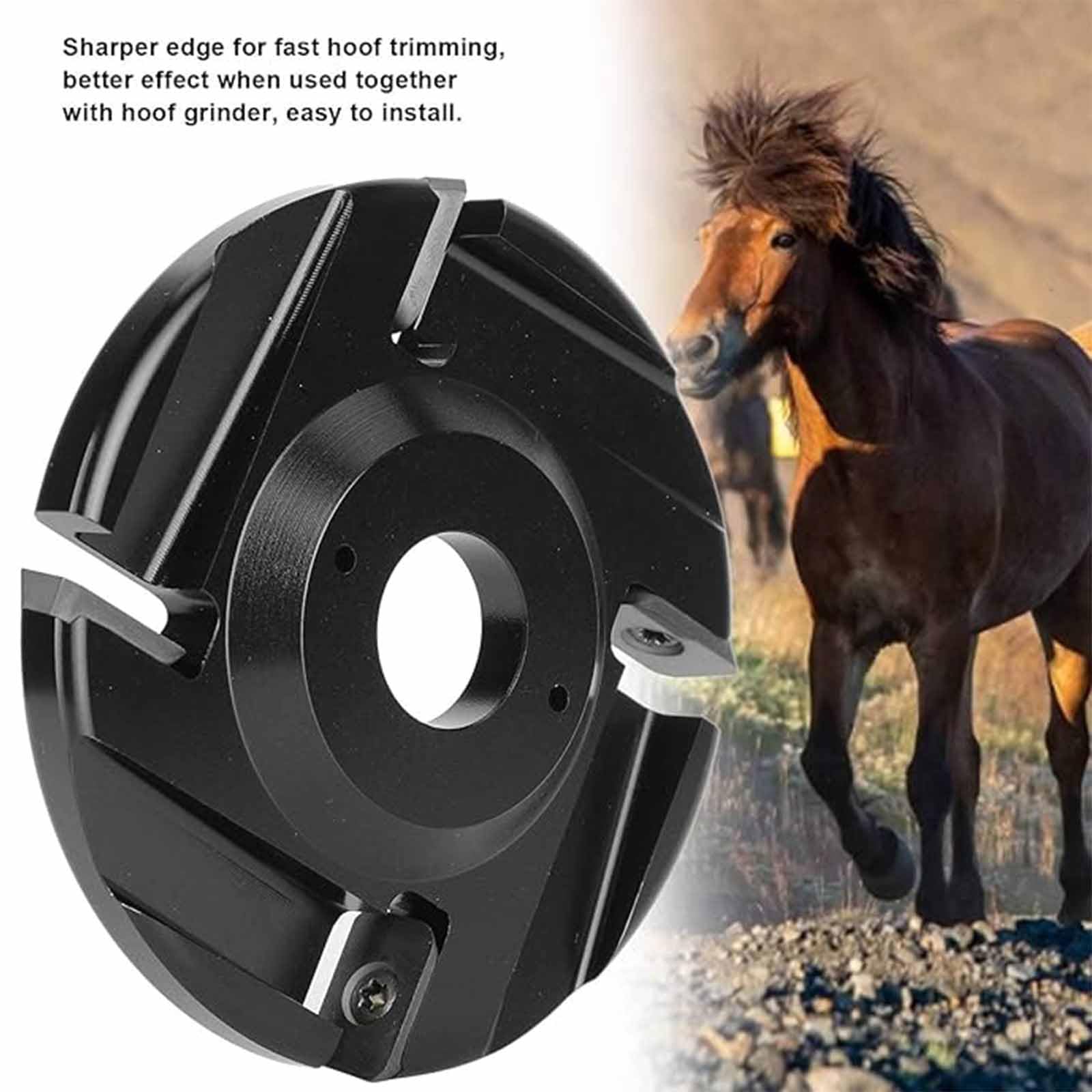 Disco recortador de pezuñas – 100 mm de aleación de doble cara con 4 cuchillas reemplazables para ganado, ovejas, ganado, caballos