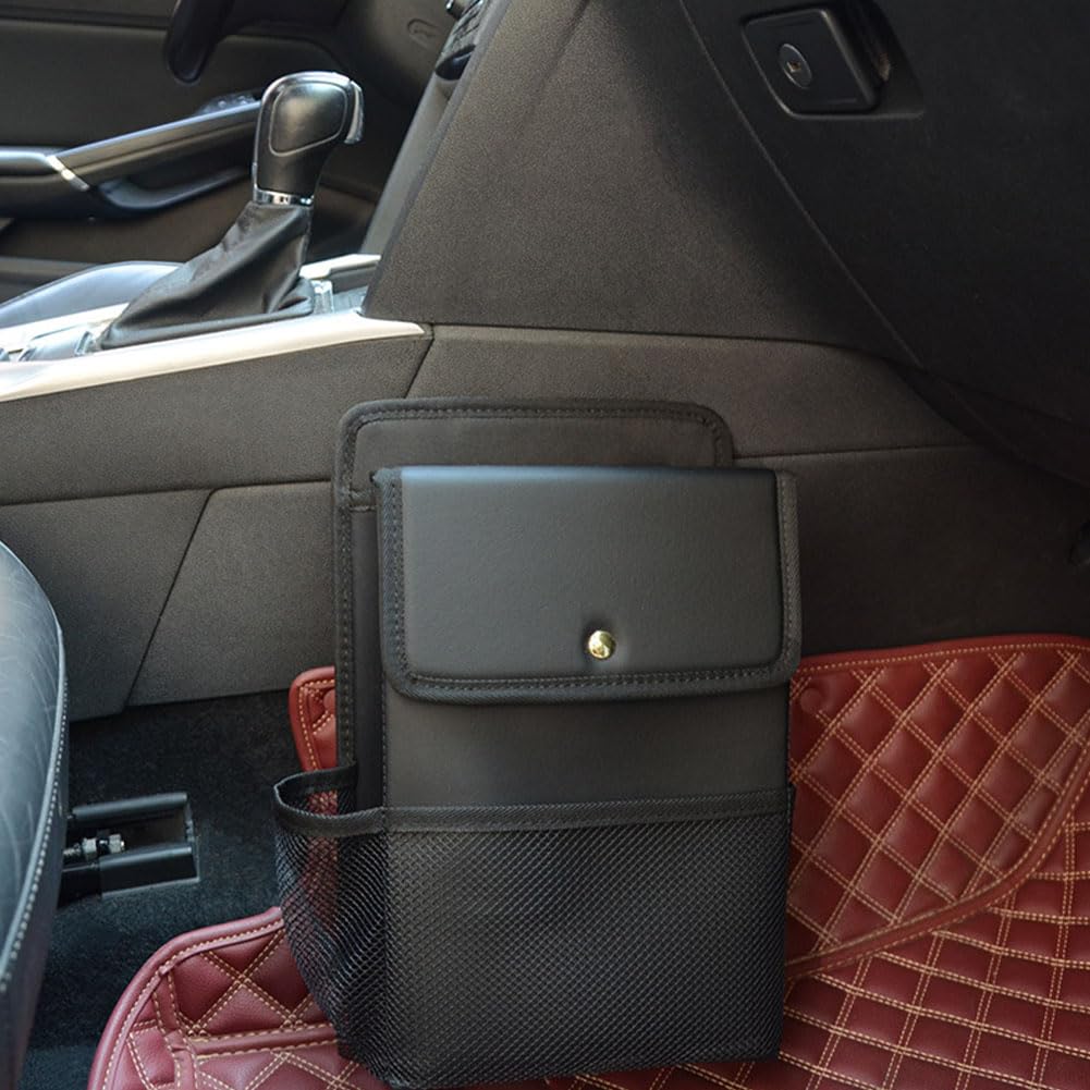 GTALIJHN Car Shoe Bags For Renault/Arkana/Austral/Avantime/Captur Clio/Kadjar/Koleos, Leather Boot Organiser Boxes Tote Organization Bag Durable Waterproof Storage for SUV, Truck, Sedan,Black