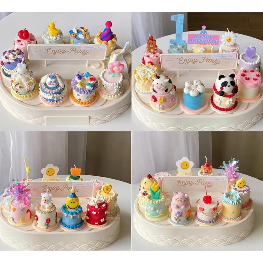 Tortenständer, Karussell-Tortenständer, Drehbarer Drehteller, Dessert-Ausstellungsplatte, Dekoration, Servierplatte für Party, Hochzeit, Feier, Heimdekoration für Sushi, Dessert, Cupcake (Nachtisch)