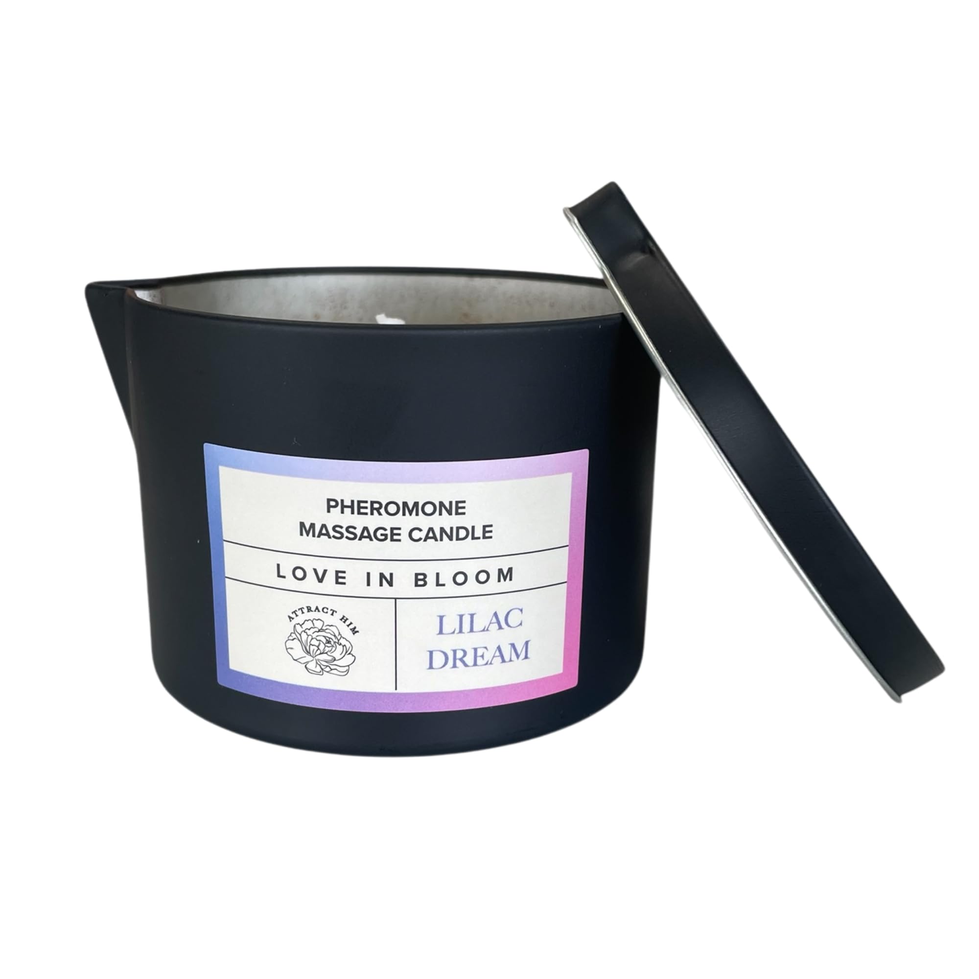 Eye of Love Lilac Dream - Vela de masaje con feromonas, aroma floral suave con aceites naturales para atracción y serenidad