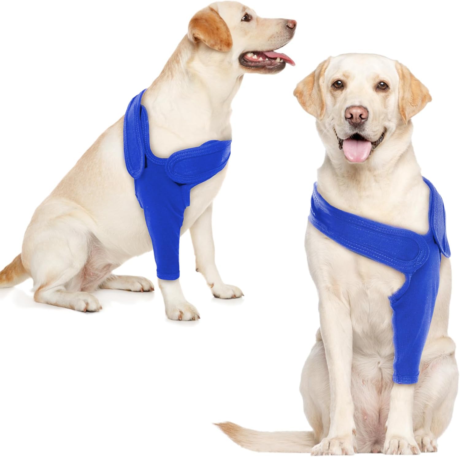 Recovery Sleeve Hund, Ellbogenschoner für Hunde, Ellenbogenbandage Protector, Hund Chirurgie Erholung Ärmel vorne rechts Links Bein für Hot Spots, Wunden, Bandagen, Anti Lecken für Hunde, Blau M