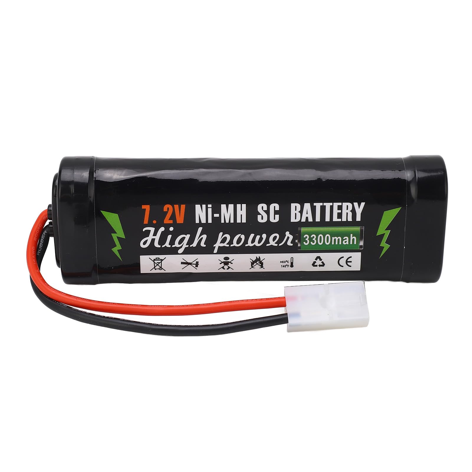 gernie Lipo Battery, Rechargeable 3300mAh RC Battery Pack  Lightweight RC Car Lipo Battery High Capacity Lipo Battery RC Hard Case for  RC Car
