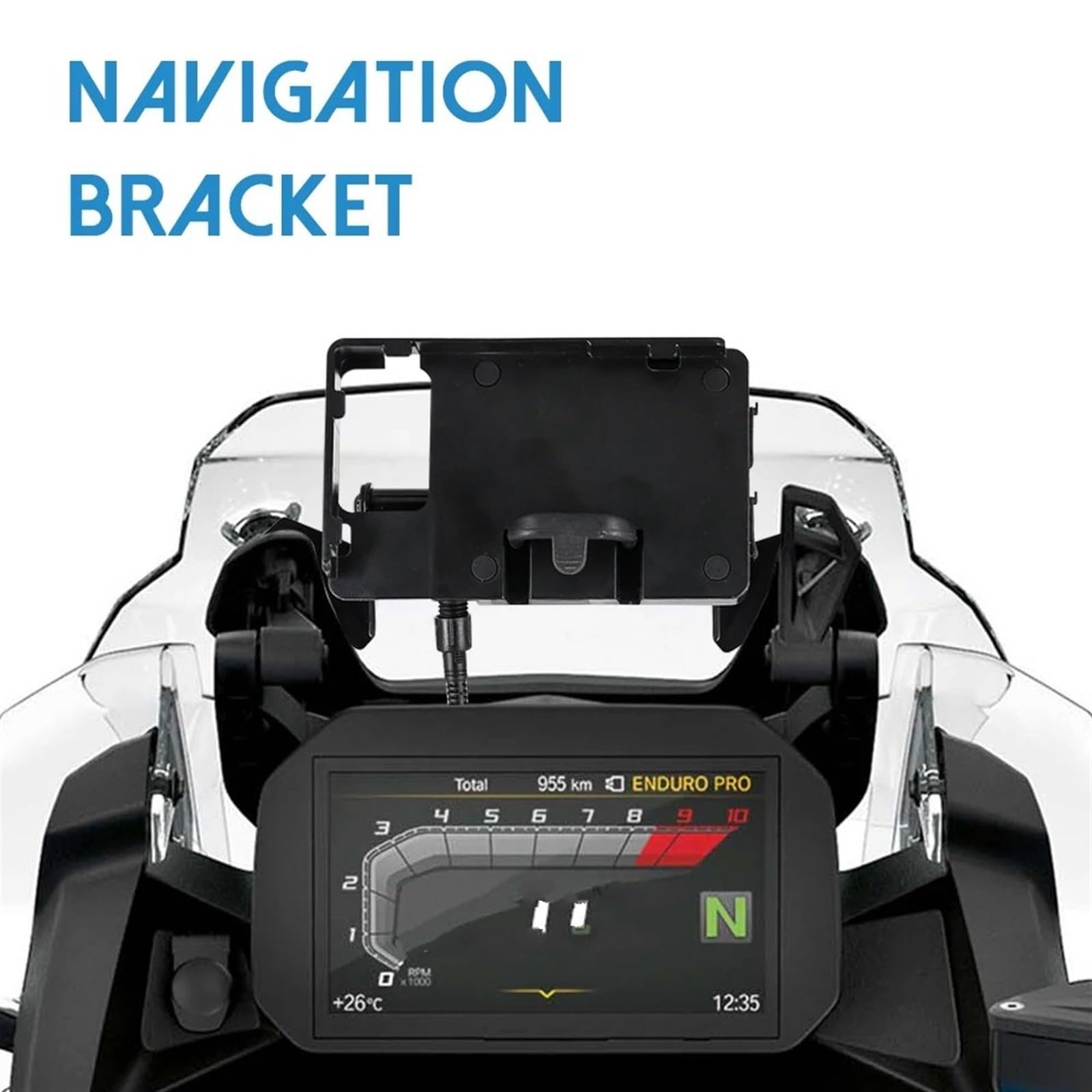 Support Telephone Velo Pour BMW F850GS Pour ADV F 850 ​​GS Pour Adventure F850 GS 2018 2019 Moto GPS/téléphone Intelligent Navigation GPS Support Plaque Support Adaptable Telephone Moto Rotation(USB p