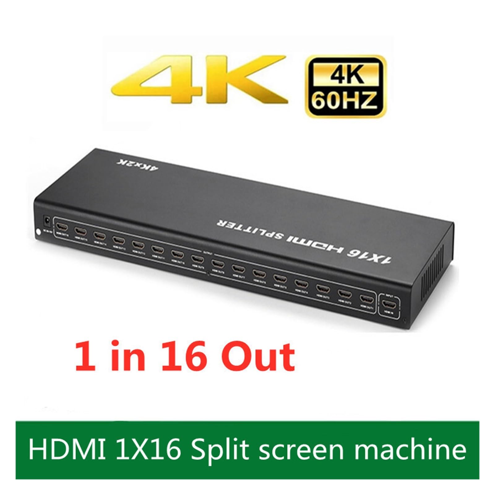 Stacja ładująca USB, Rozdzielacz HD 4K 60 Hz 1x16 Wyjście 3D Dystrybutor Wideo Monitor Telewizyjny