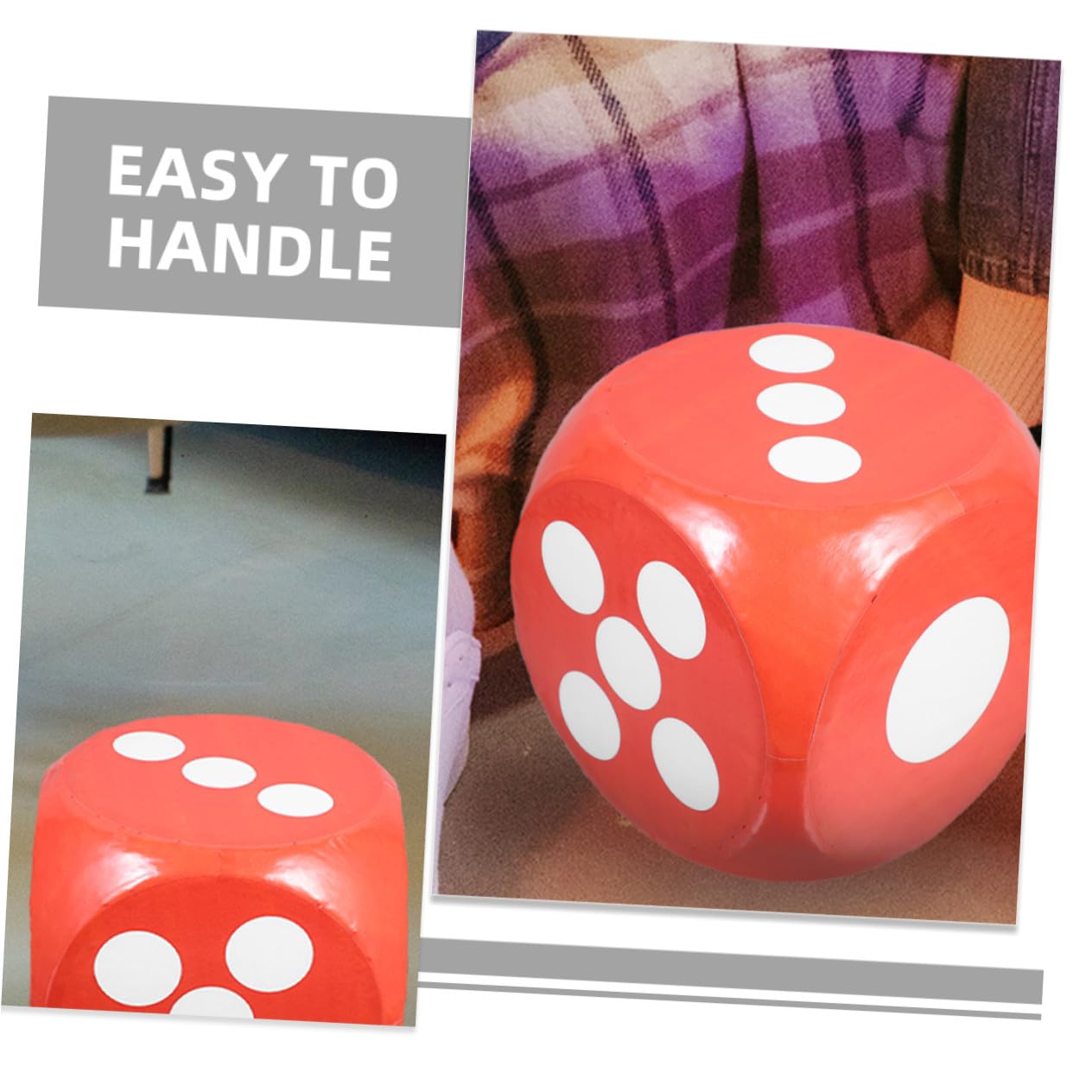 Dados de Espuma de Gran Tamaño Rojos para Enseñanza y Juegos de Fiesta Material Seguro y Uso Versátil para Adultos y Niños