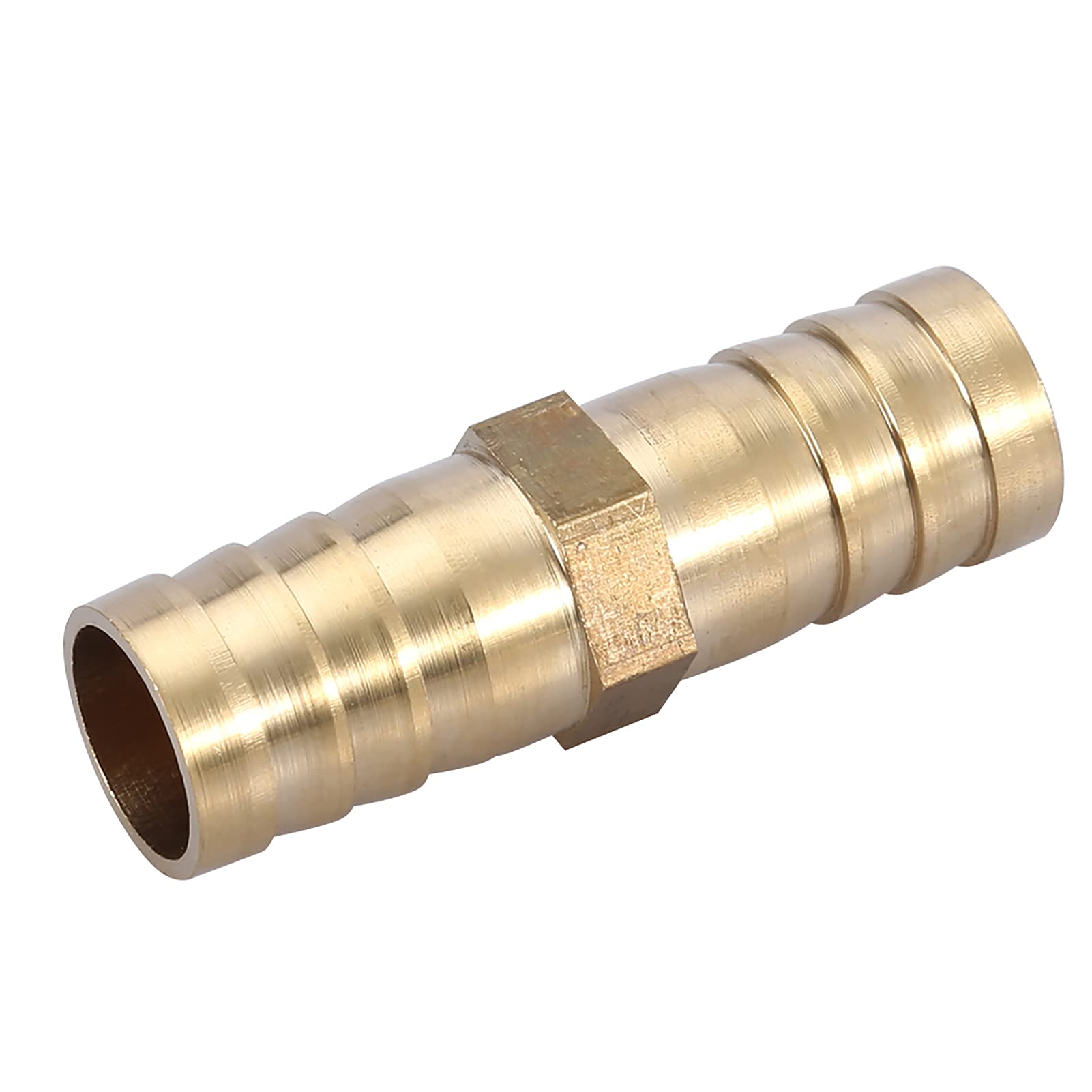 Jelquix Brass Straight Barbed Connector Durable Fitting for Air Water Oil Gas for Power Tools Home Piping 10mm (14mm(2pcs))