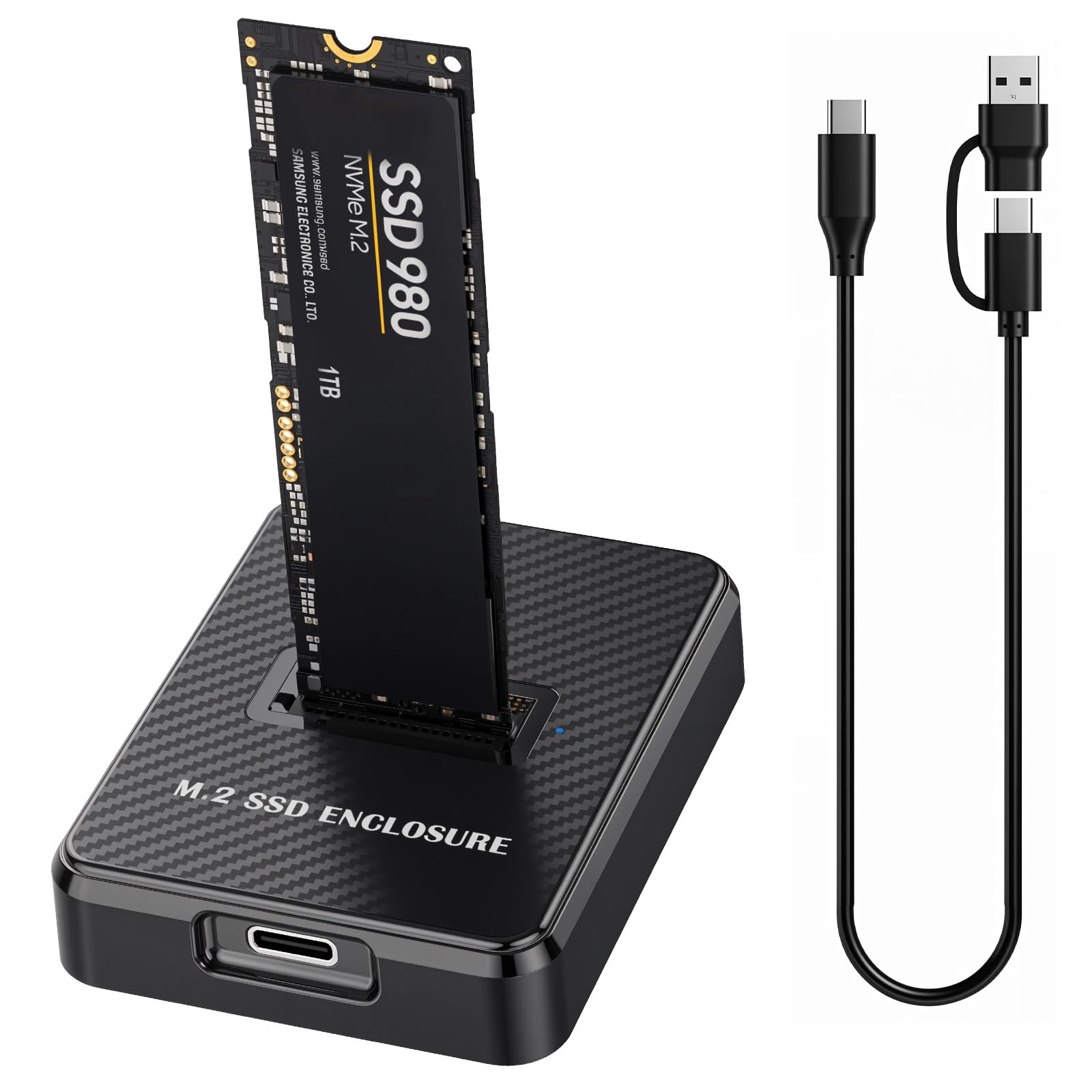 Station d'accueil M.2 NVMe SATA vers USB C 10 Gbit/s, adaptateur lecteur SSD externe pour clés M B+M 2280 2260 2242 2230