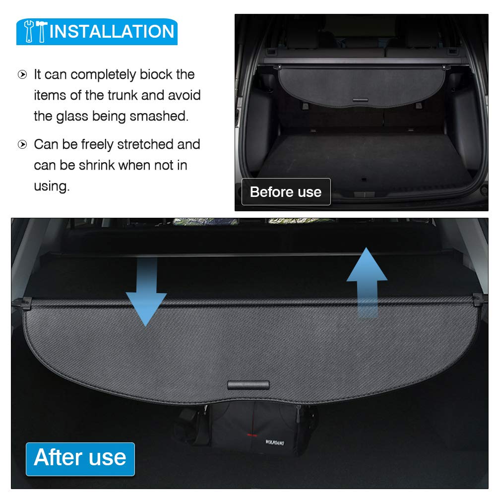 Powerty Cargo Cover | Retractable Trunk Shade For 2015-2020 Honda Fit