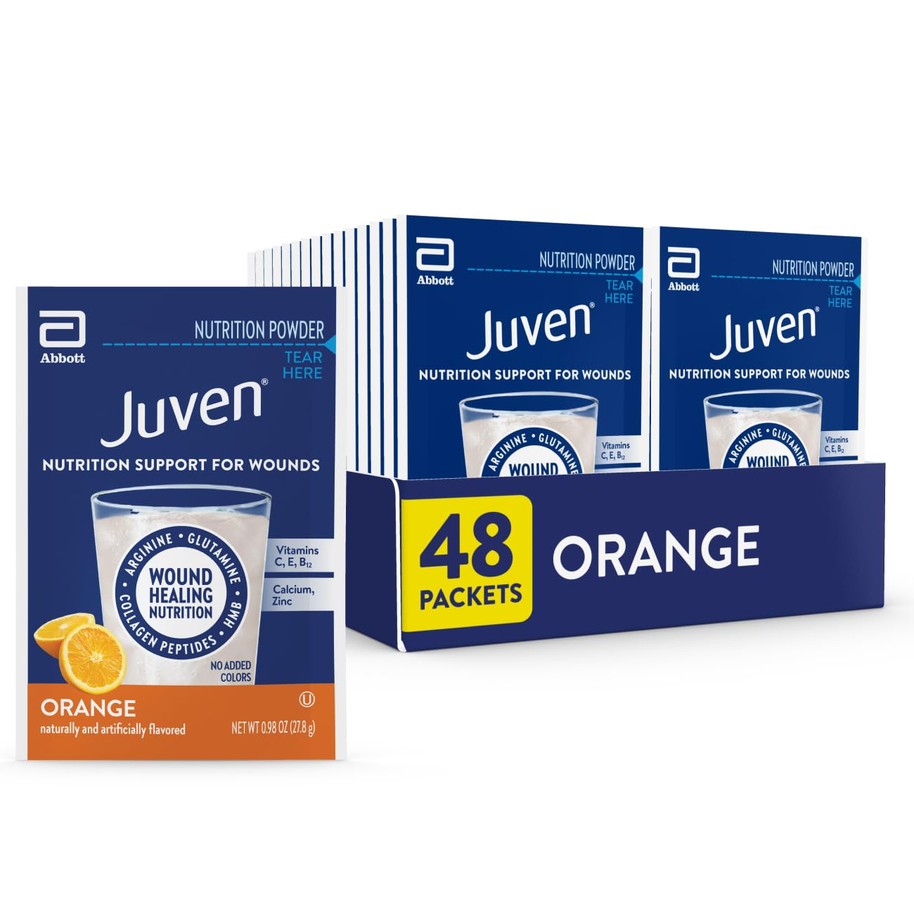 Juven Nutrition Support for Wound Healing, Orange, 48ct