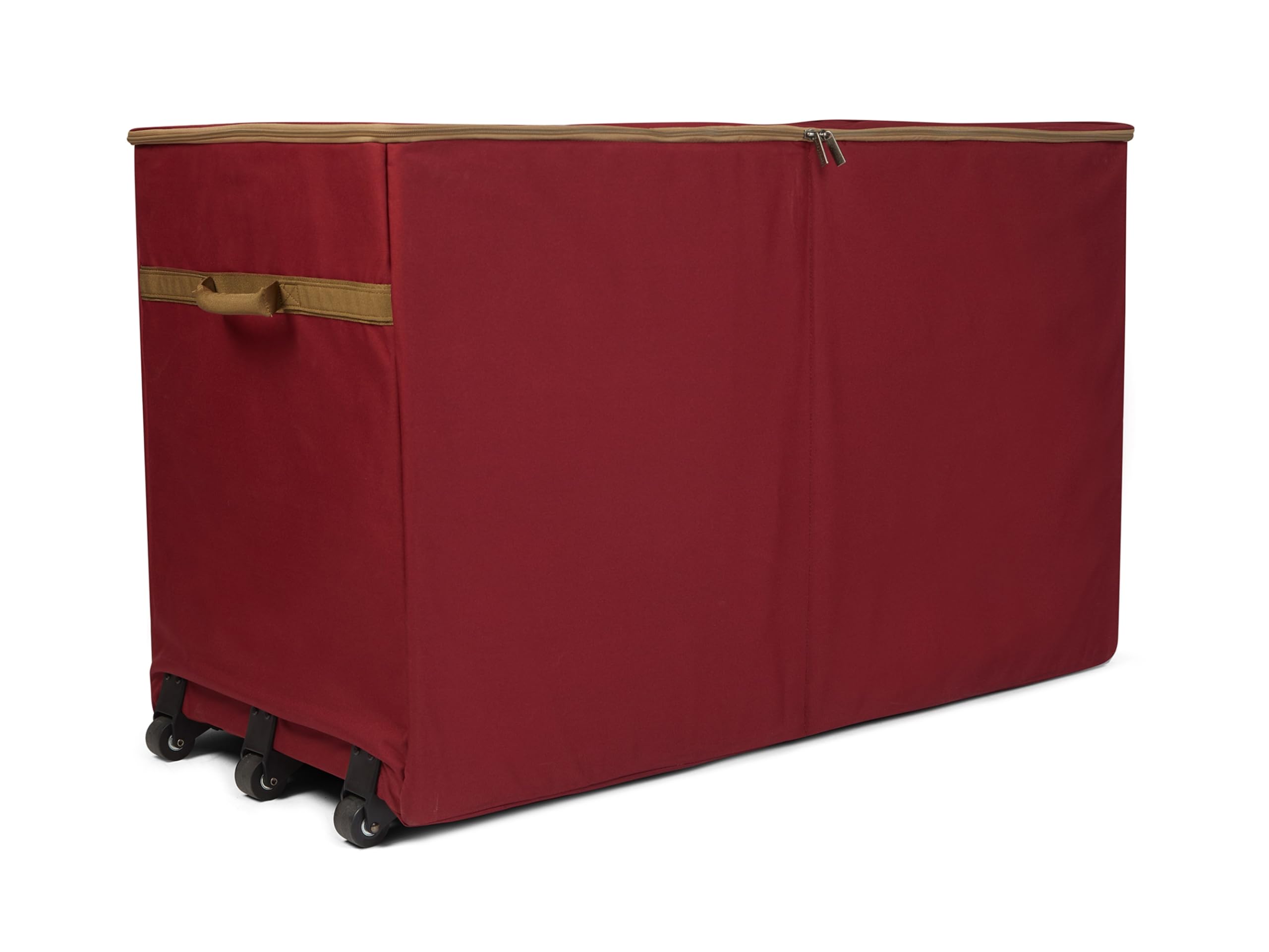 Covermates Keepsakes Christmas Tree Structured Rolling Storage Bag - Superior Protection, Reinforced Handles - Holiday Storage, Red