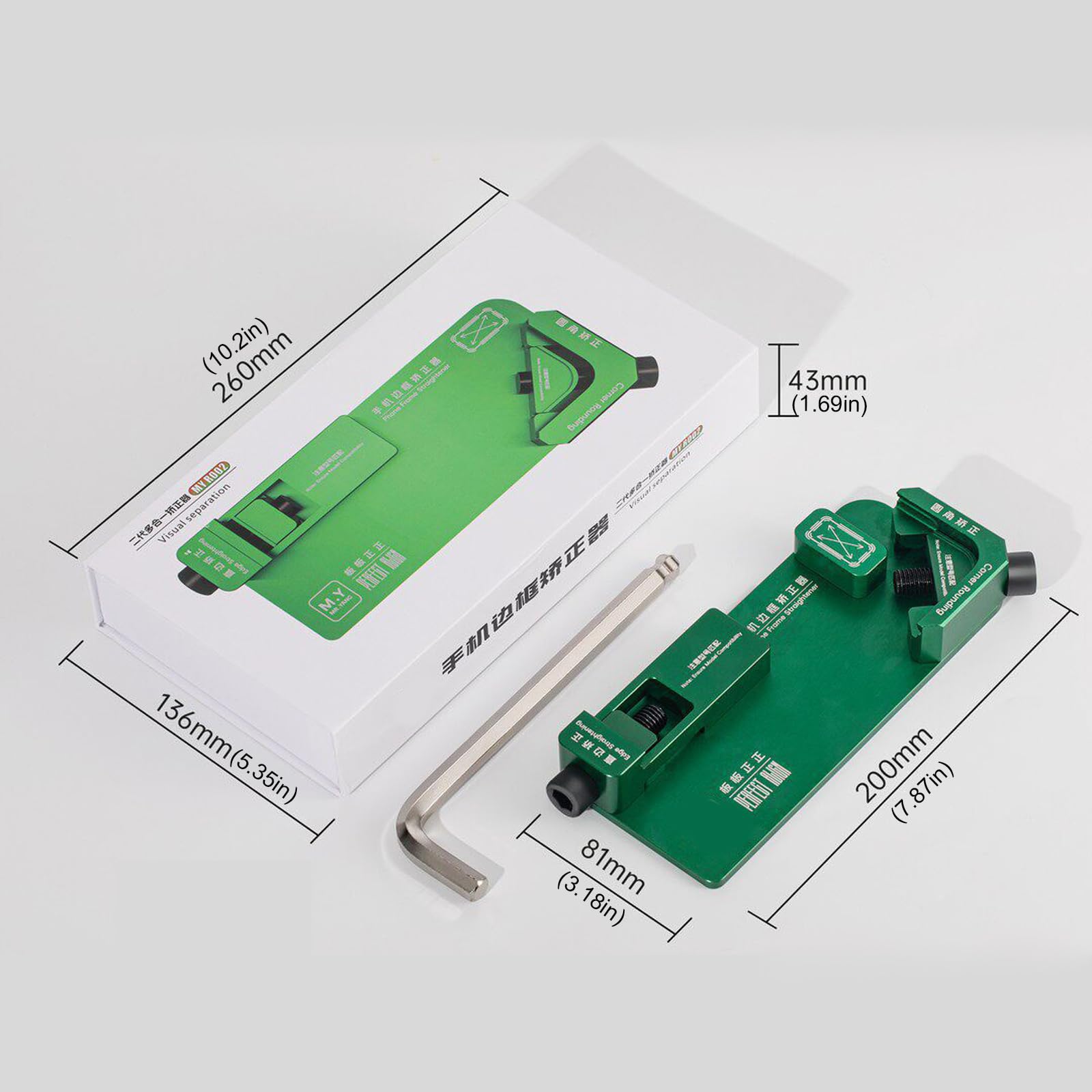 Piastra per cornice per dispositivi mobili Correzione cornice centrale per telefoni cellulari Ideale per officine riparazione e appassionati Set riparazione dello schermo del telefono