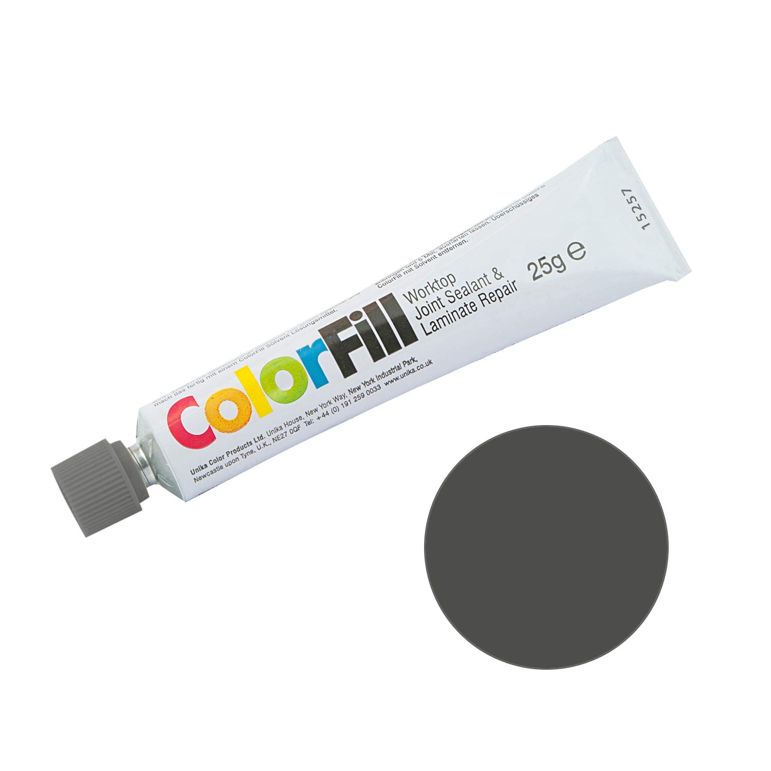 Unika ColorFill Laminate Worktop Joint Sealer Compound Repair Sealant (CF155 Black Aurora)