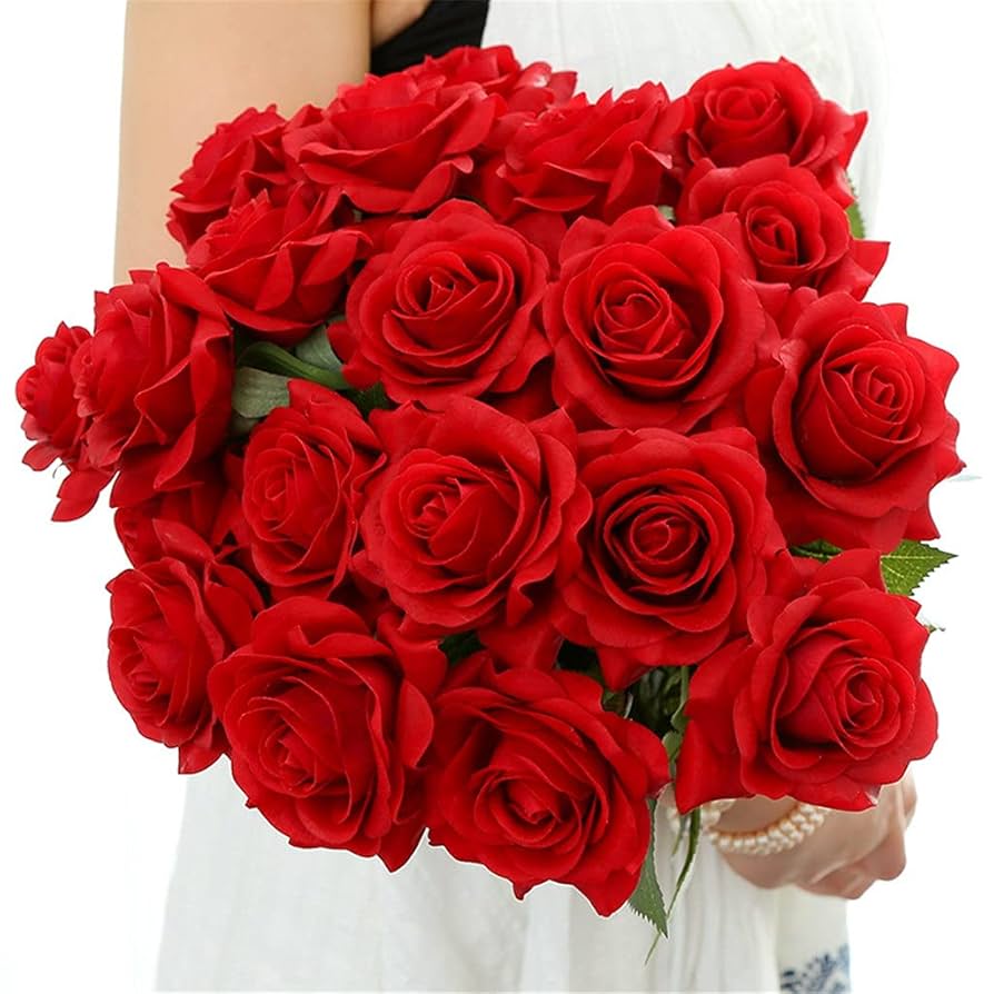 絹布花 薔薇 Amazon｜WDFFFE 10パックホワイトピンクの人工ローズブランチの