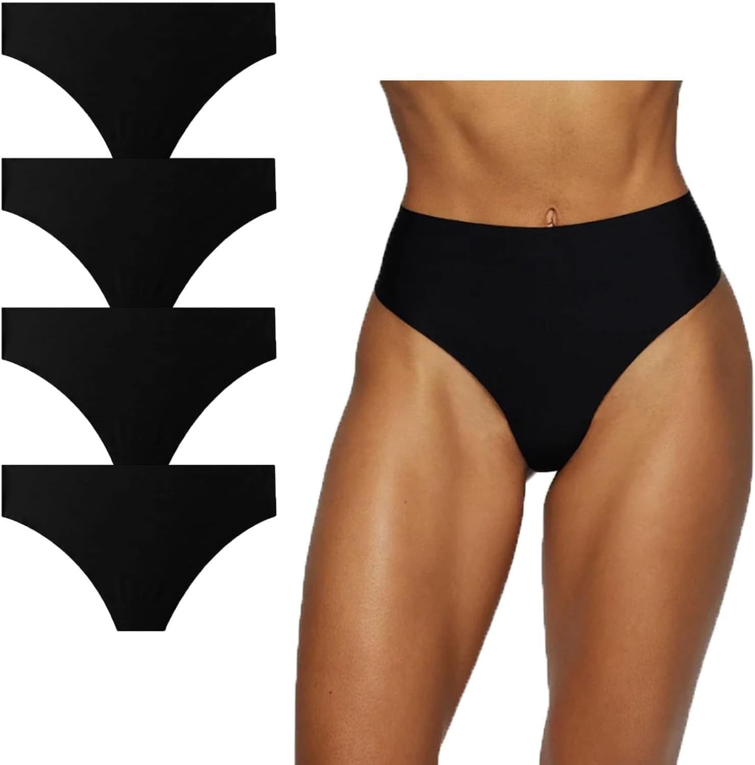 No Camel Toe Thong - Seamless Invisible Underwear for Women Comfortable Breathable High-Waisted Panties