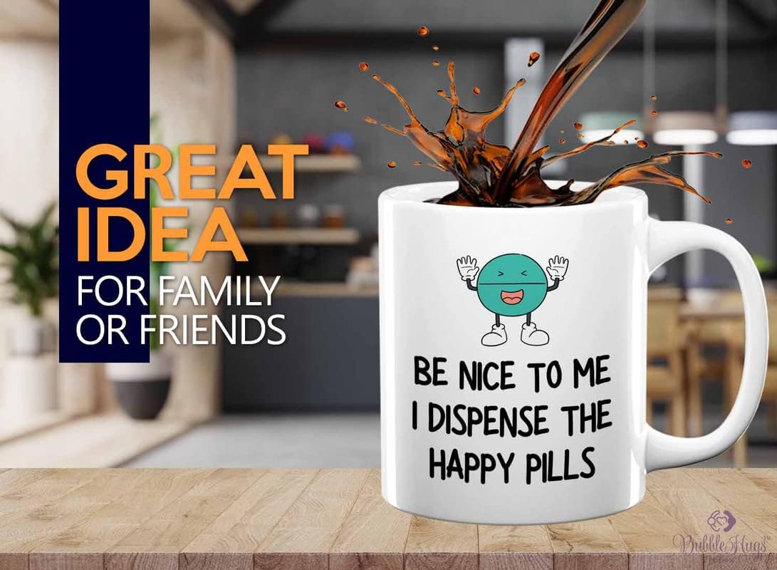 Pharmacist Coffee Mug 11oz White - Be Nice To Me A - Nurse Doctor Chemist Pharmacy Technician Patient Practicioner Laboratory Research Technologist
