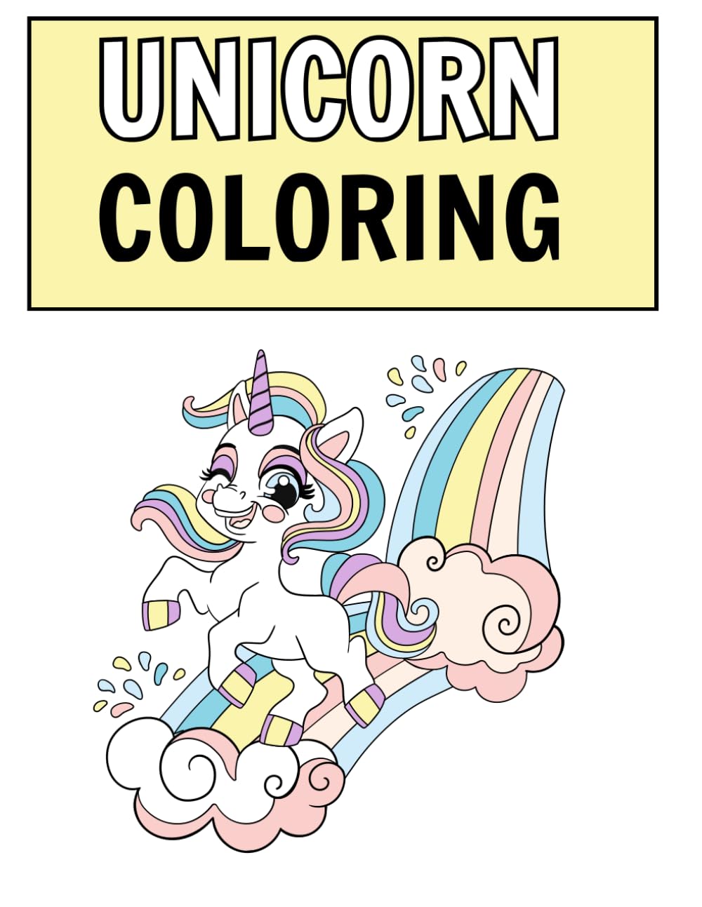 Kids Unicorn Colouring Book