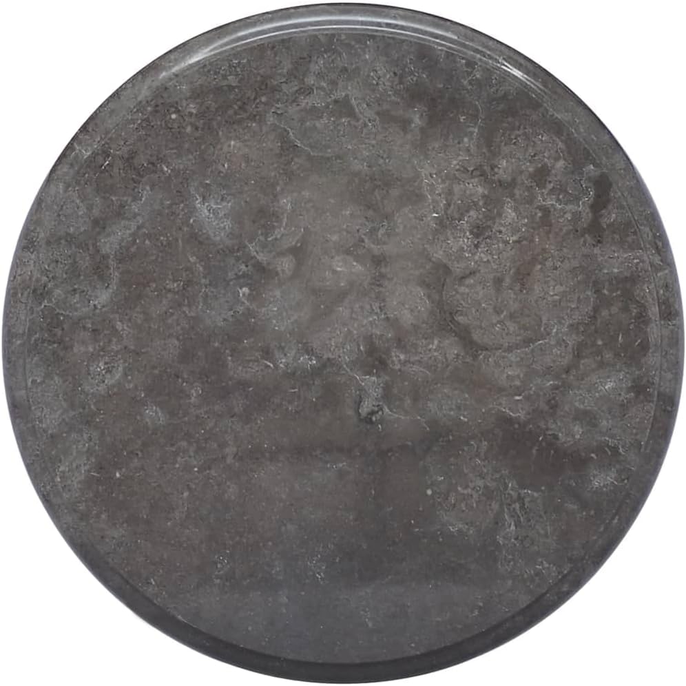 Marble Round Table Top, Replacement Tabletop, Marble Top Indoor/Outdoor Tabletop for Outdoor, Home, Black Ø15.7"x1",-411