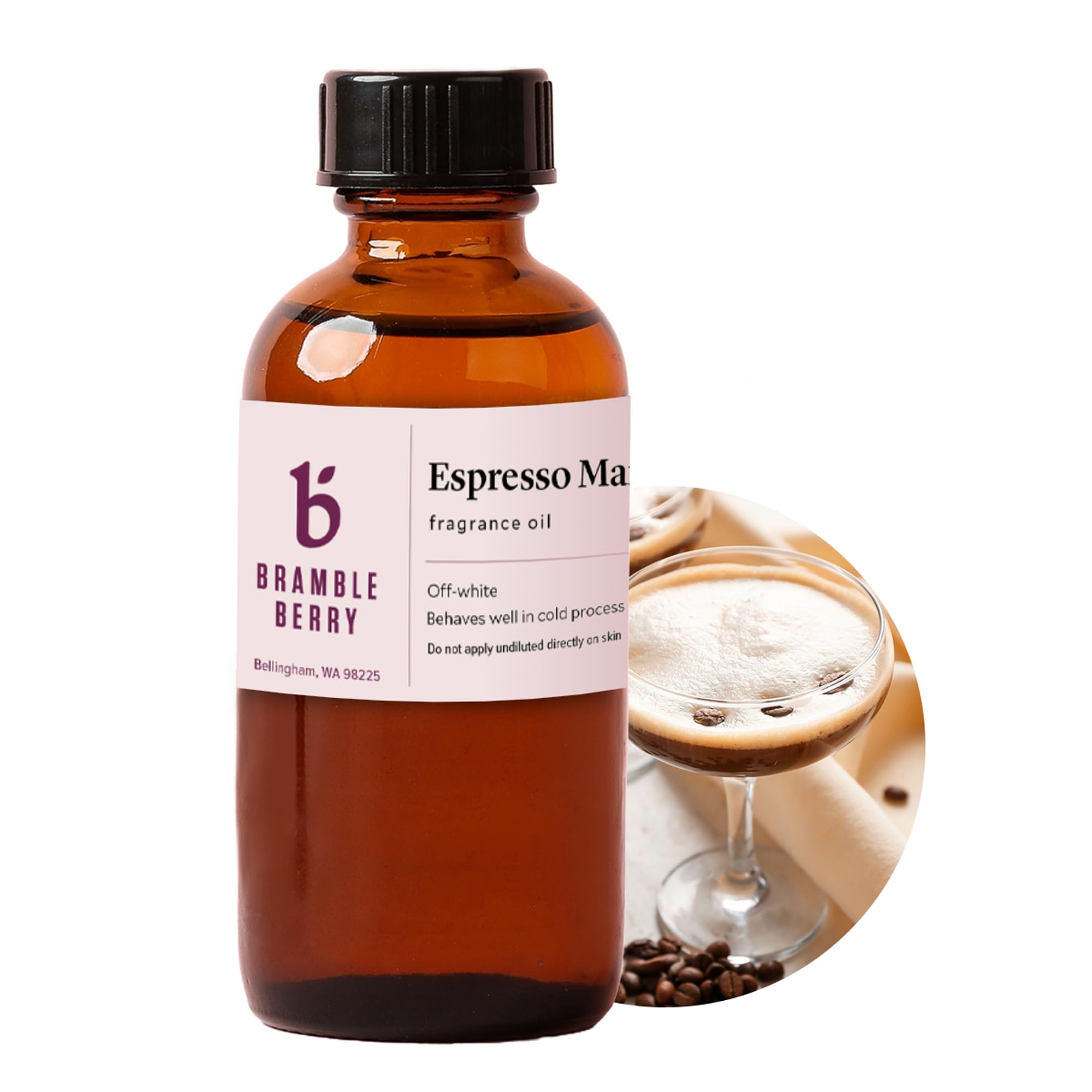 Bramble Berry Espresso Martini Roast Coffee &amp; Liquor Scent for Soap Making, Candles, Lotion, Bath Bombs &amp; Perfume | Skin Safe, Vegan, Paraben &amp; Phthalate Free, DIY Craft Essential
