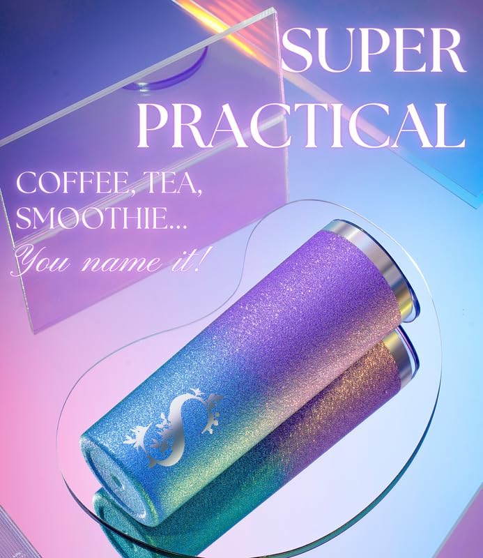 Miniatura 3 de Vasos personalizados con tapas y pajitas para mujer, taza de viaje con monograma con inicial R, regalos únicos para ella, damas de honor, amigas,