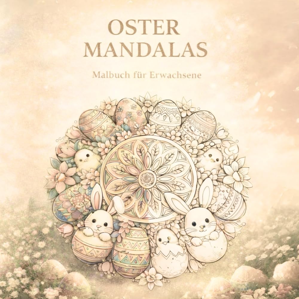 Oster Malbuch für Erwachsene mit 50 wunderschönen Ostermotiven: Entspannende Mandala Designs, Anti-Stress Ausmalbuch für Erwachsene