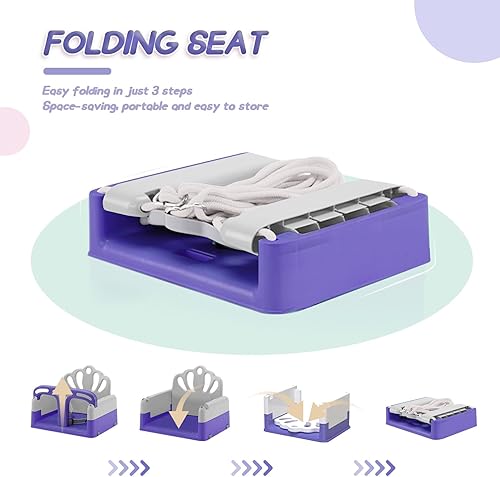 Miniatura 4 de Juego de columpios plegables para niños pequeños y jersey para bebé, columpio para bebé para interiores y exteriores, juego de columpio seguro y