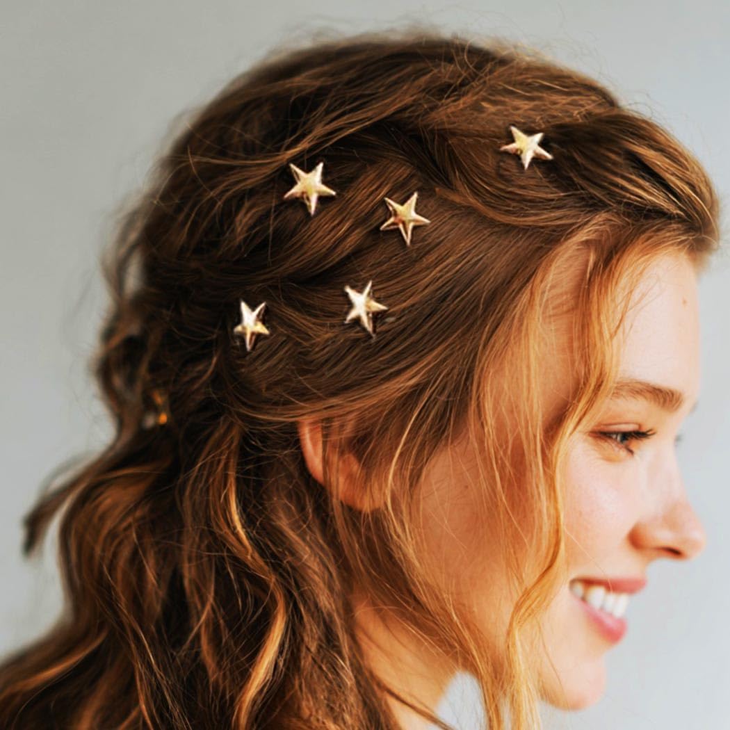 Amazon.com : Unicra Gold Hair Pins Star Hair Clips Bridal Hair