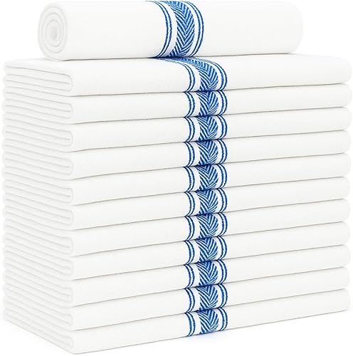 Toallas de cocina, paquete de 15 toallas de 100% algodón, tejido de espiga, toallas de cocina, paños de cocina de 15 x 26 pulgadas, toallas de saco