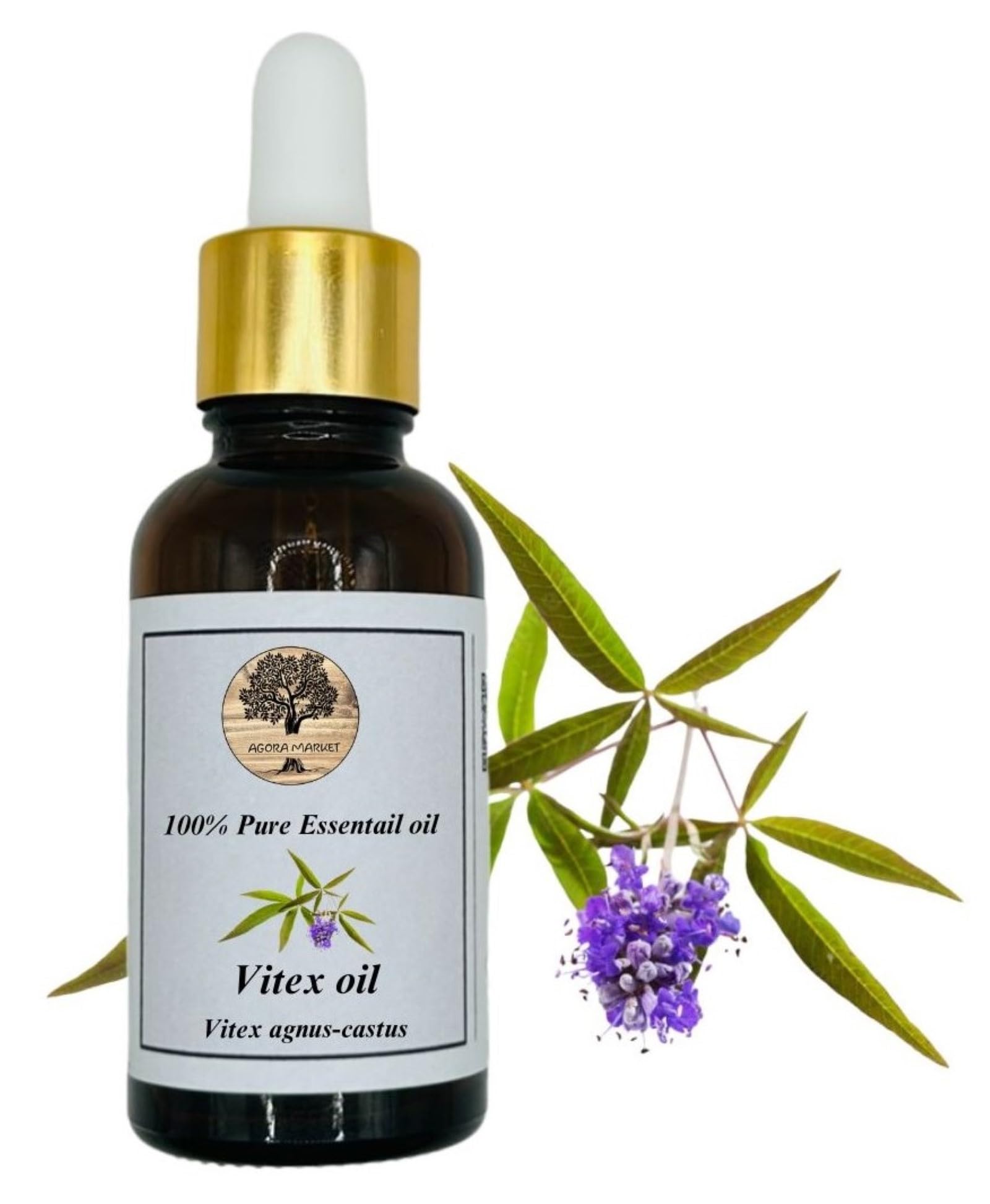 Aceite Esencial Salvaje de Vitex Agnus Castus Baya del árbol Casto (60 ml)