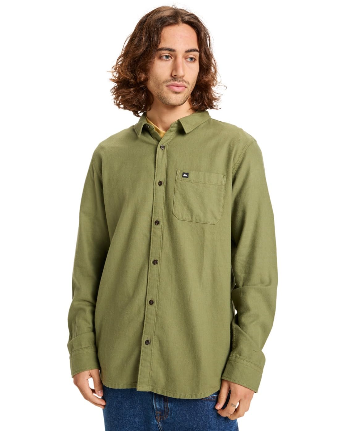 Quiksilver Sweater Motherfly Solid LS Shirt Men's Green M