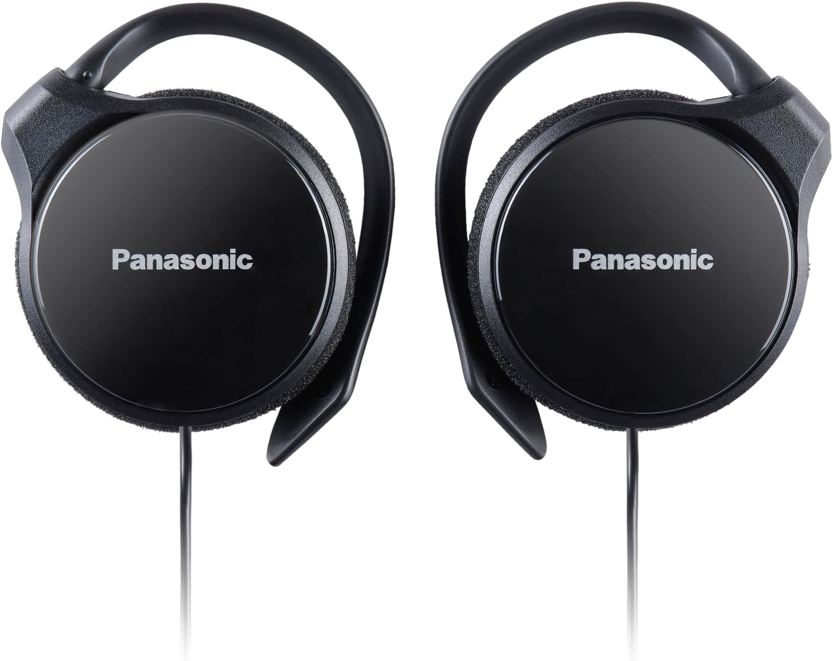 Panasonic RP-HS46E-K On-Ear Earphones Ultra-Slim Profile,High Gloss Finish,Enhanced 30mm Hi-Fi Drivers,Comfort Secure Fit with Ergonomic Ear Hook,,Built-In Mic Control-Stylish Black