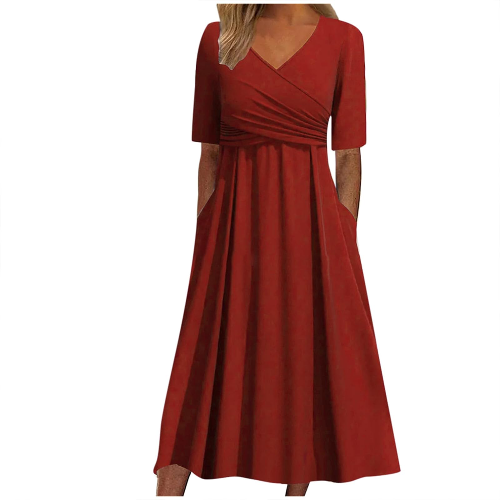 Générique Robe Chic Femme Élégante Soirée Cocktail Cérémonie Décontractée Grande Taille Coupe Droite Satin Printemps Fête Travail Bureau A106
