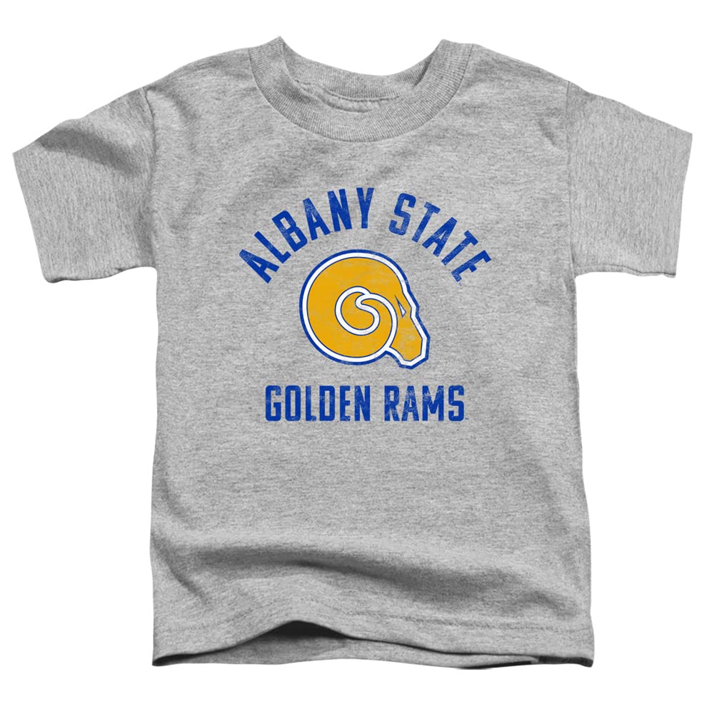 Albany State University Official Albany Golden Rams Logo Unisex Toddler T Shirt,Athletic Heather, 3