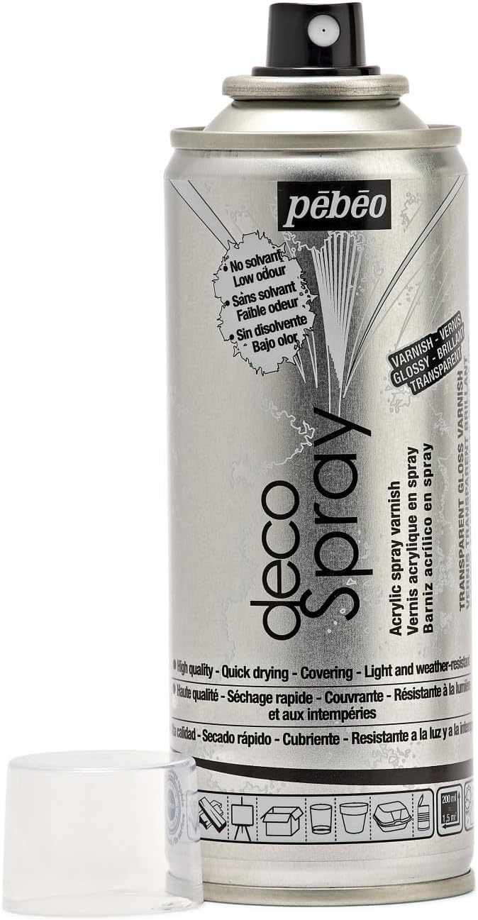 PEBEO 94012 200ml Transparent Gloss Varnish, Acrylic, 16.5 x 5.2 x 5.2 cm