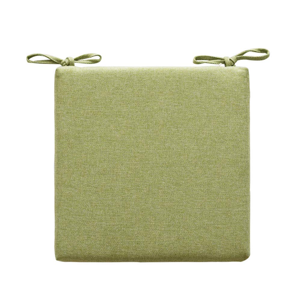 Coussins de Chaise en Lin Vert 40x40x3.5cm pour Salle à Manger et Bureau