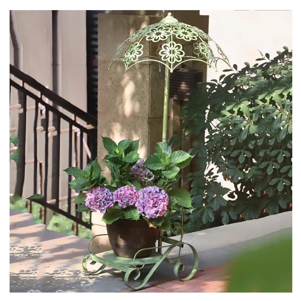 Amazon.com : Wrought Iron Flower Rack Plant Stand, Retro Umbrella
